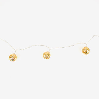 Guirnalda de luces doradas interior 10 LEDs luz cálida 1,3m