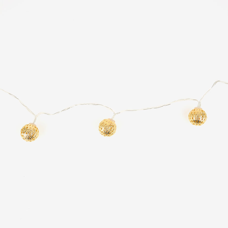 Guirnalda de luces doradas interior 10 LEDs luz cálida 1,3m