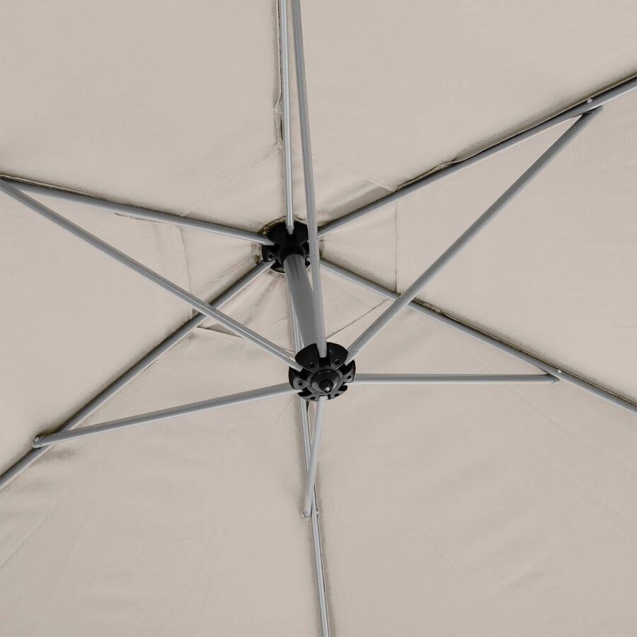 Parasol basculante de acero inoxidable beige Maui 300cm