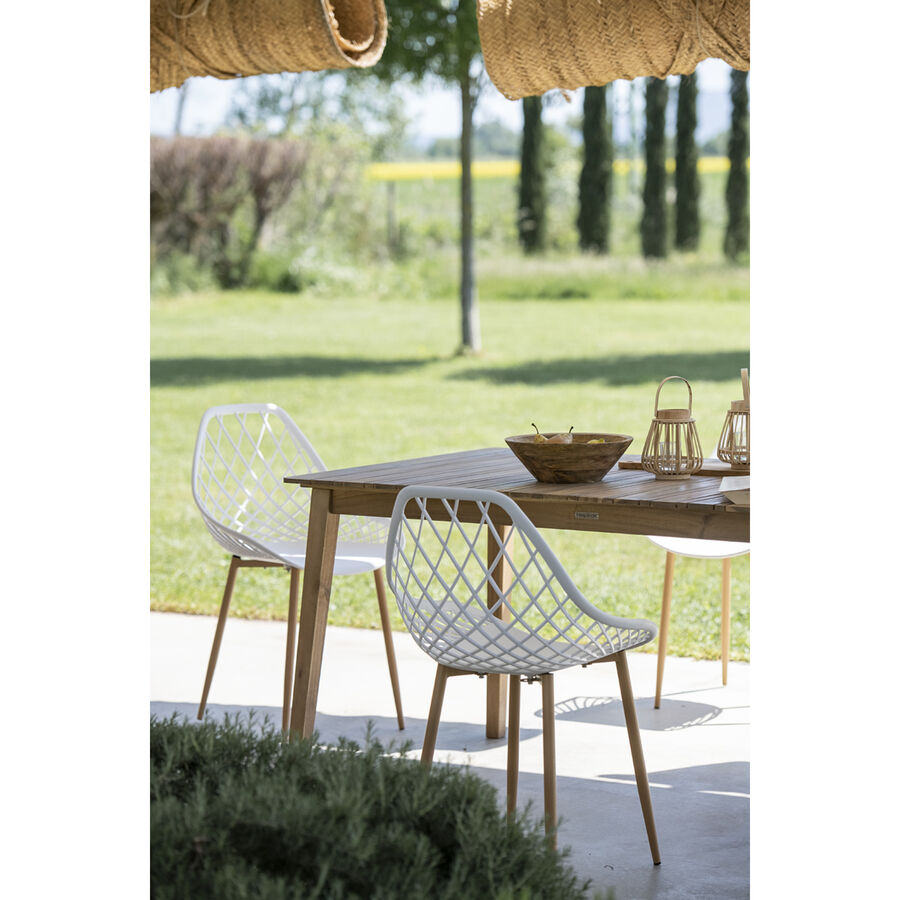 Silla de de comedor blanca Cascais 48x54x82 cm