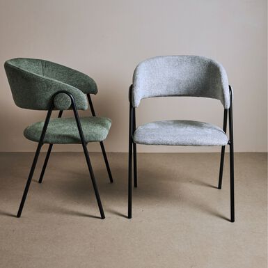 Silla de comedor gris Linda 55x57x82cm Clau&Chloe