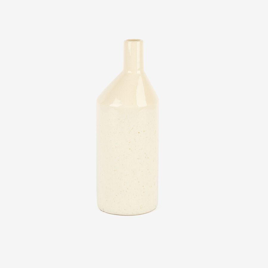 Jarr&oacute;n blanco de cer&aacute;mica Bottle 26cm
