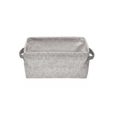 Cesta de poli&eacute;ster blanco Kail 28x18x14cm