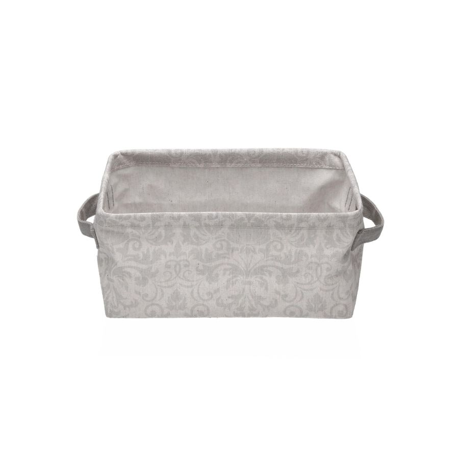 Cesta de poli&eacute;ster blanco Kail 28x18x14cm