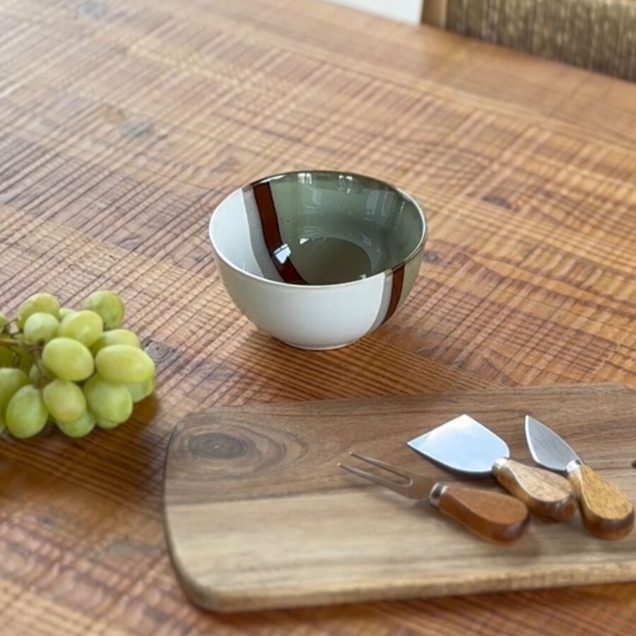 Bol de cerámica caqui Sotres 69cl Ø14cm