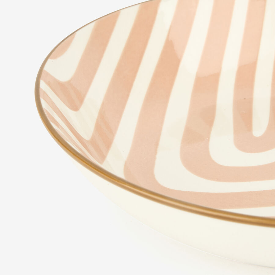 Vajilla de porcelana de 18 piezas estampado beige Aberin