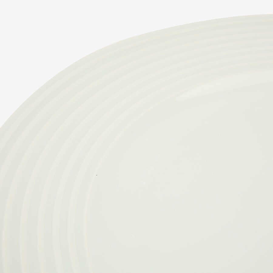 Vajilla de 18 piezas de porcelana blanca Adeja