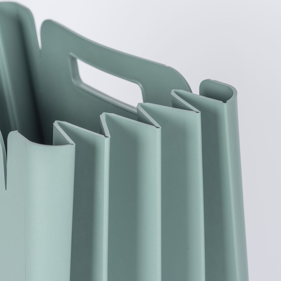 Cubo plegable de pl&aacute;stico para reciclaje verde - Guzzini