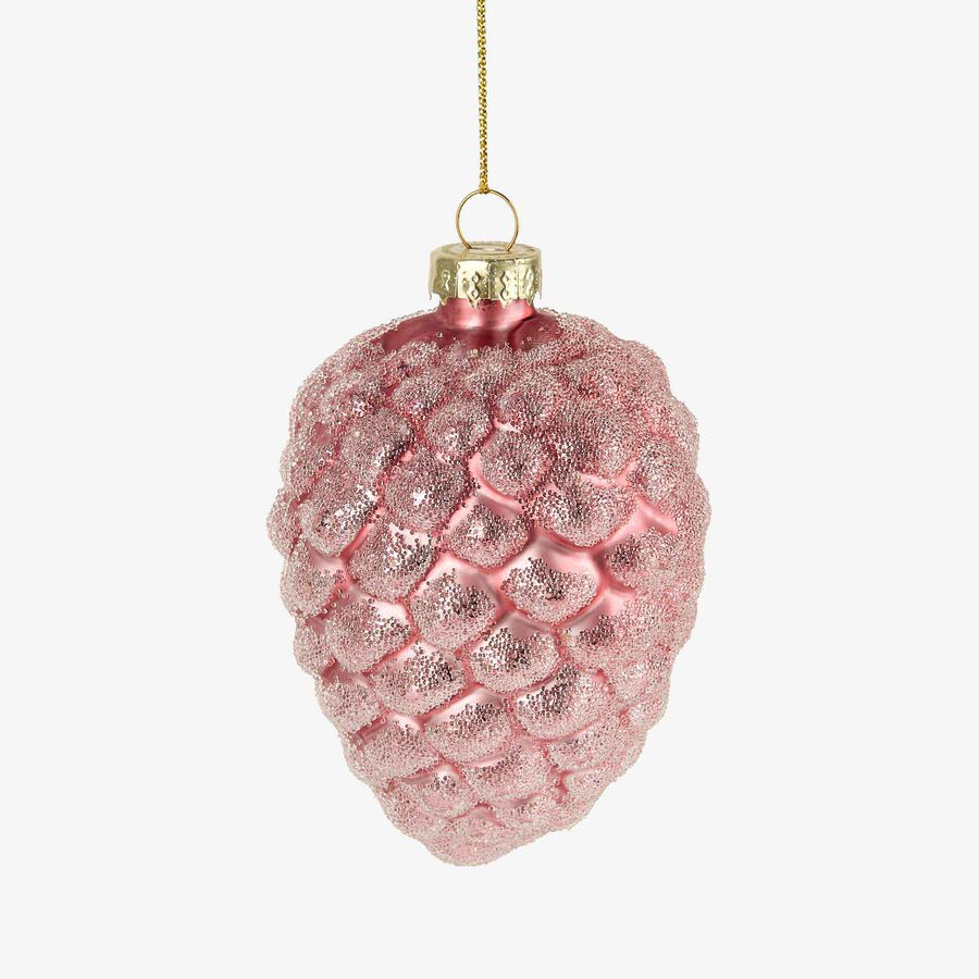 Set de 12 piñas con purpurina 10cm