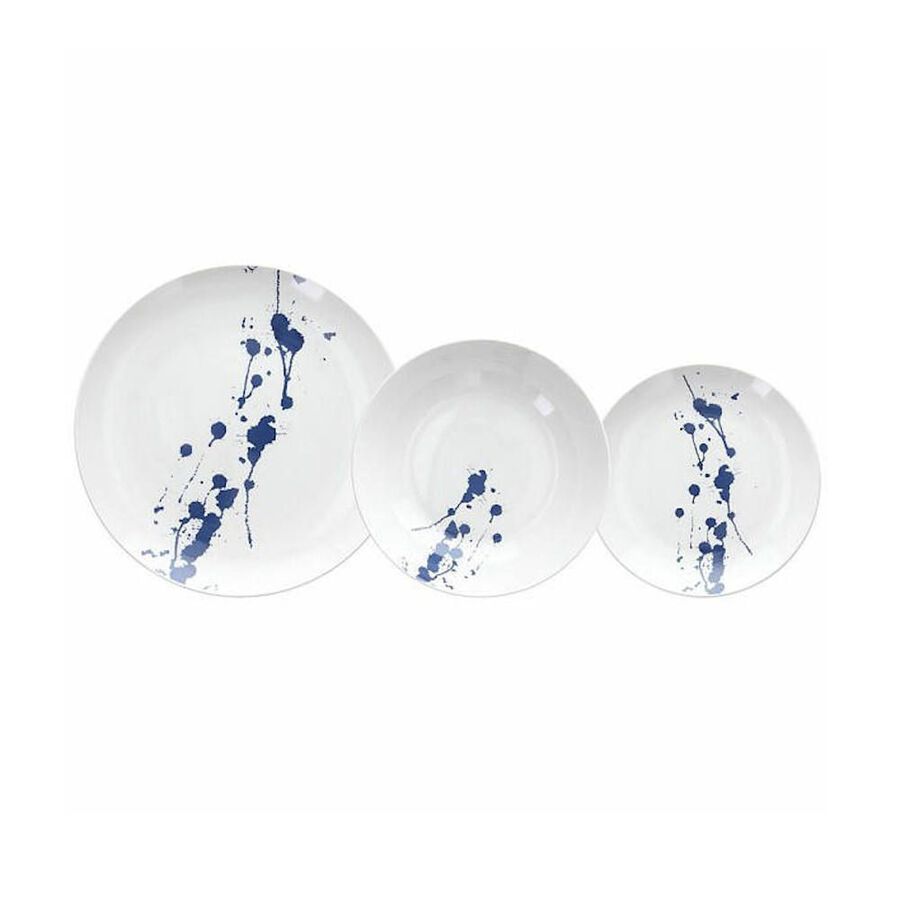 Vajilla de 18 piezas de porcelana Pollock