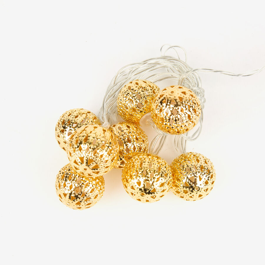 Guirnalda de luces doradas interior 10 LEDs luz cálida 1,3m