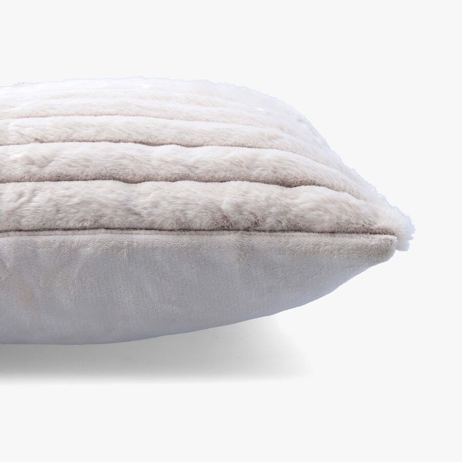 Funda de cojín efecto pelo beige Lineo 45x45cm