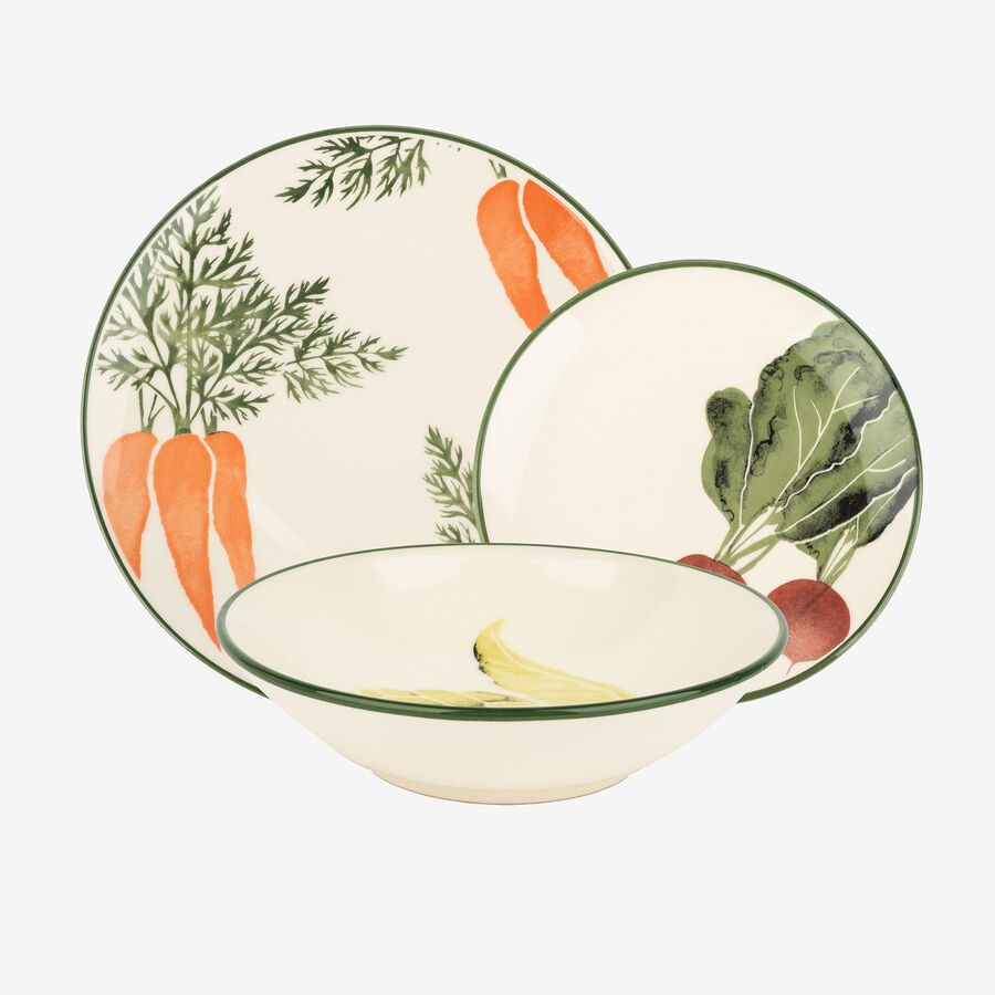 Vajilla de 18 piezas de porcelana Huerto