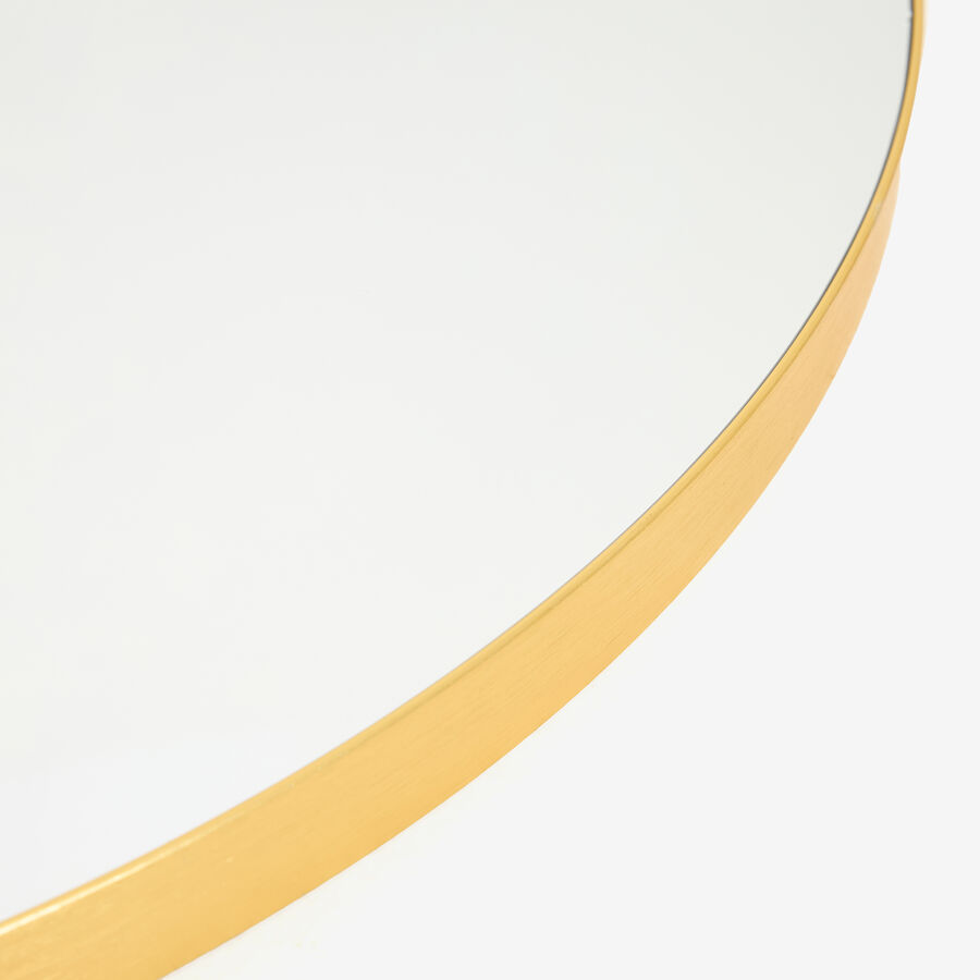 Espejo de pared redondo con marco dorado Flame &Oslash;60cm