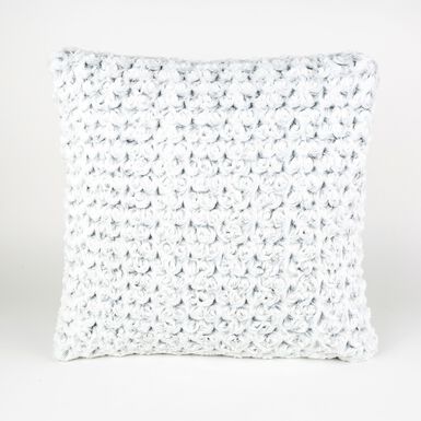 Cojin gris dise&ntilde;o rosa 45x45cm