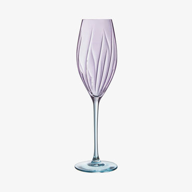 Copa de cava rosa y verde de cristal Spiral 21cl 