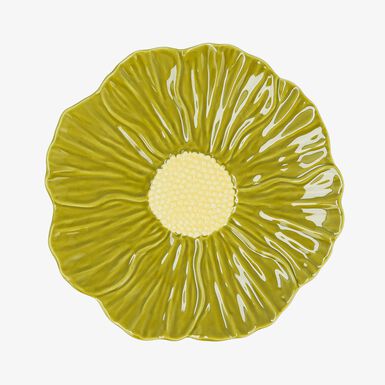 Plato de flor verde de porcelana Pomera 21cm