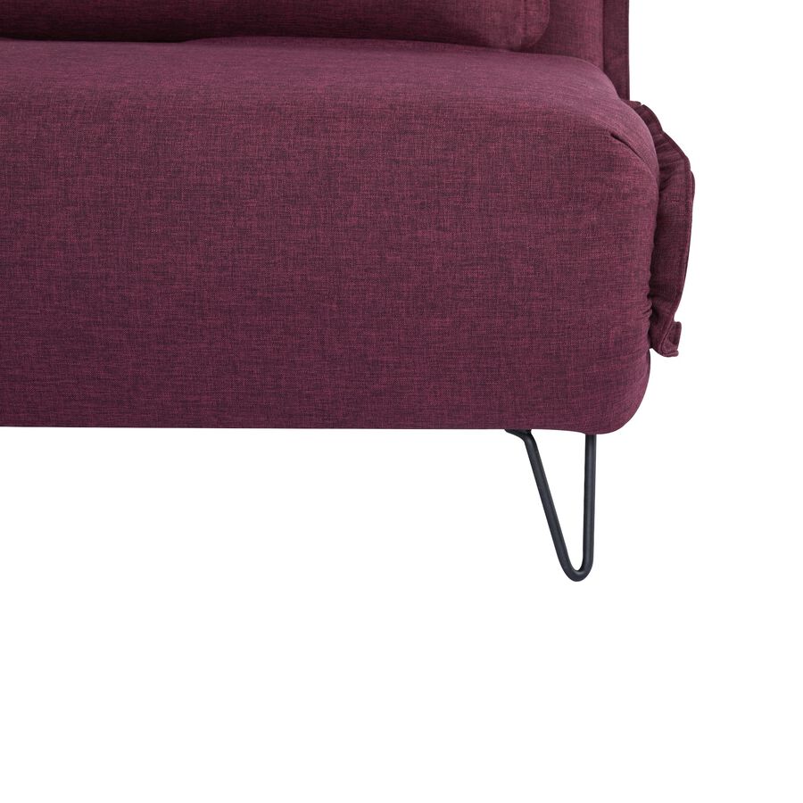 Sofa-cama individual burgundy 103x94x82cm Clau&Chloe