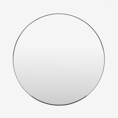 Espejo de pared redondo de metal negro Ø55cm