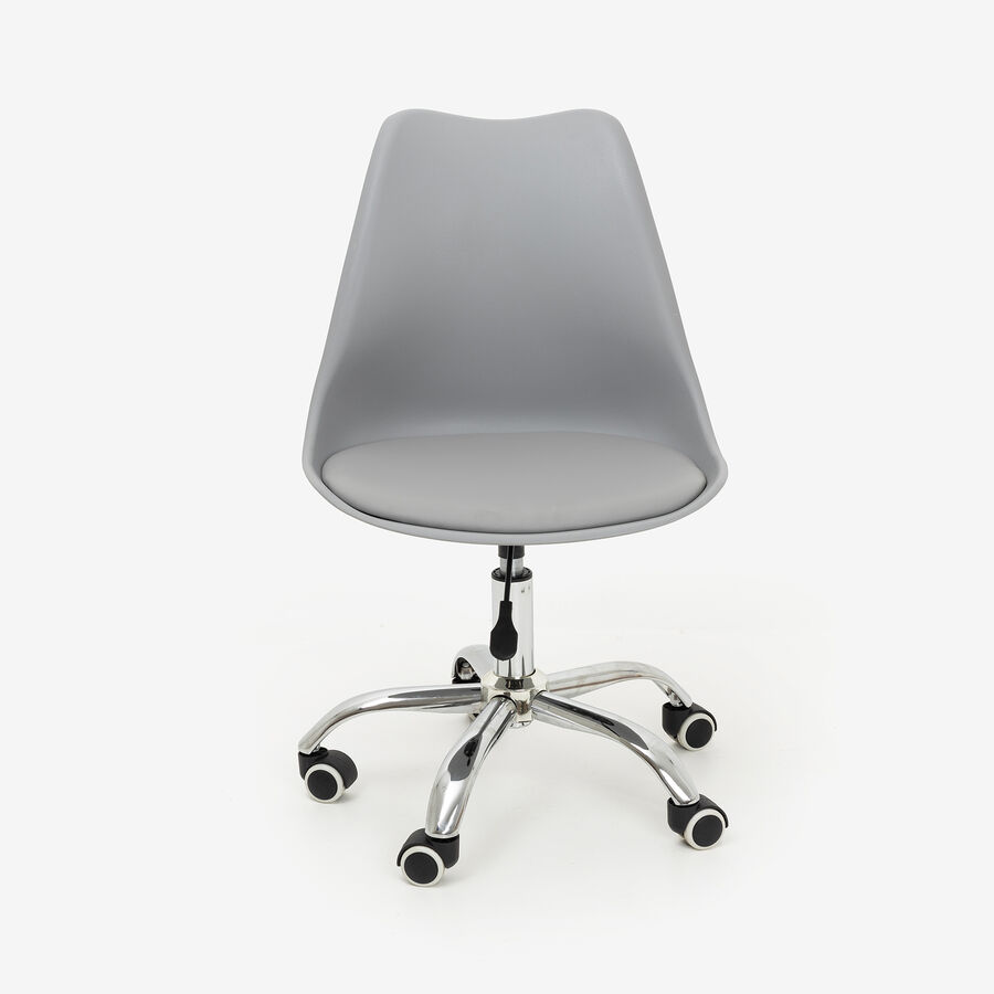 Silla oficina Tulip gris 48x55x45cm