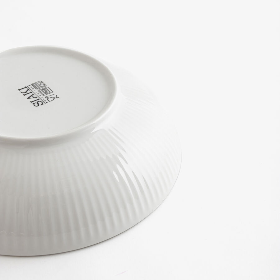 Plato hondo de porcelana new bone china blanco Lara &Oslash;20cm