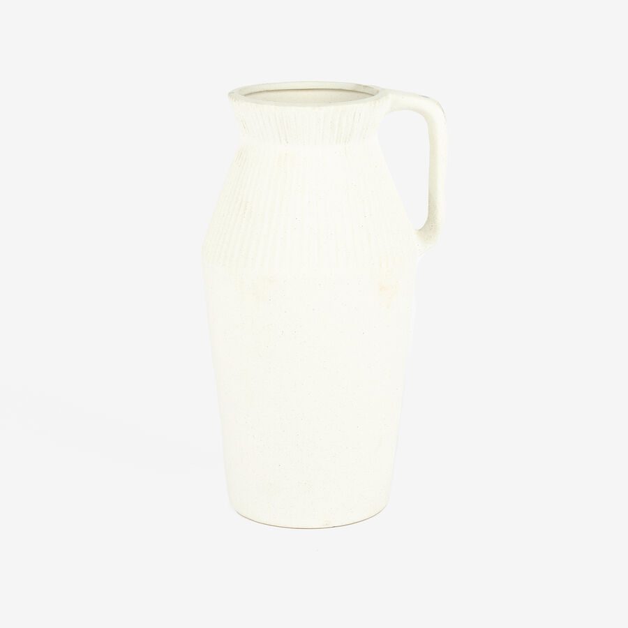 Jarrón de porcelana blanca Nala 16x13x26cm