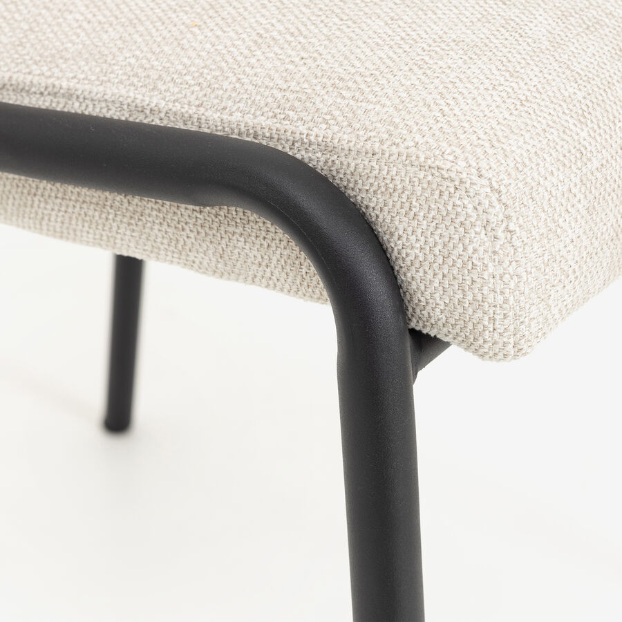 Silla de comedor beige Mina 49x60cm