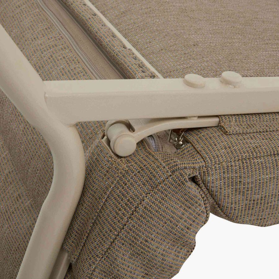 Conjunto de jard&iacute;n para 4 personas de acero crema Solani