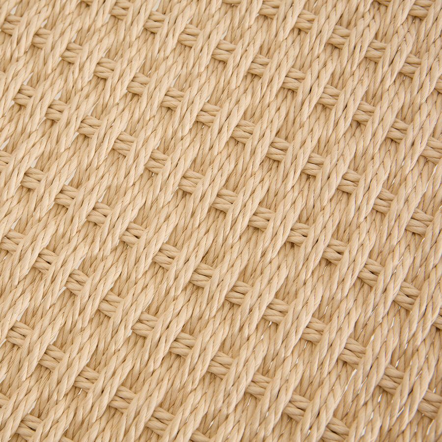 Butaca de madera de olmo y cuerda trenzada beige Alma 56x48x70cm Clau&Chloe