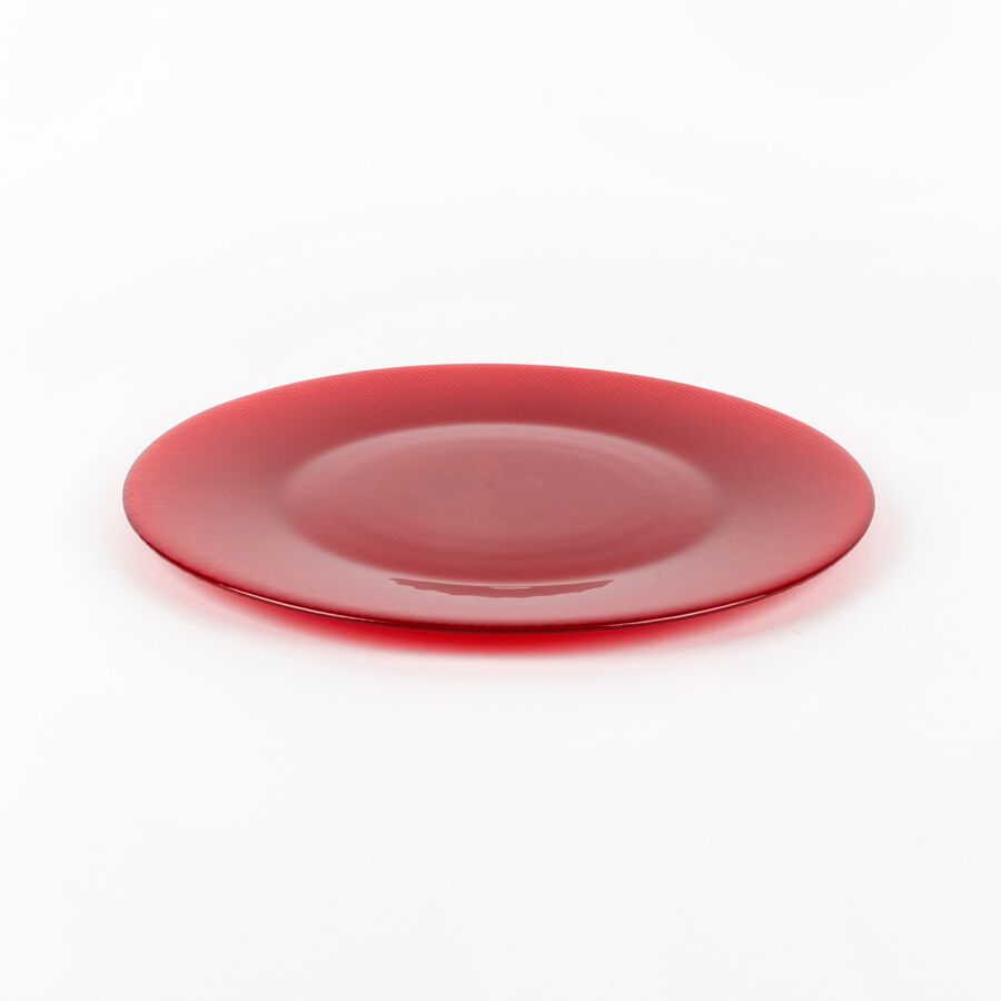 Bajo plato vidrio rojo Minca Ø31cm