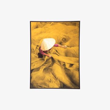 Lienzo ocre multicolor 58x78cm