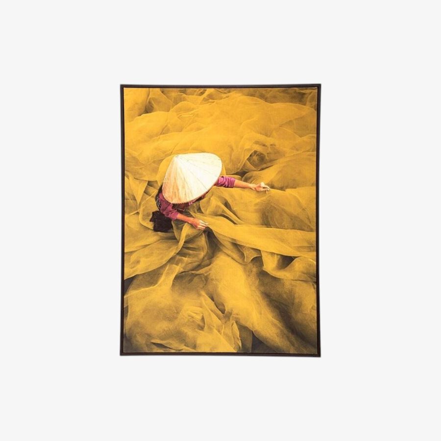 Lienzo ocre multicolor 58x78cm