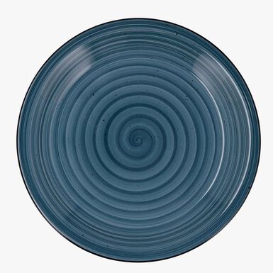 Set de 3 platos llanos azules de cer&aacute;mica Azura &Oslash;27,5cm
