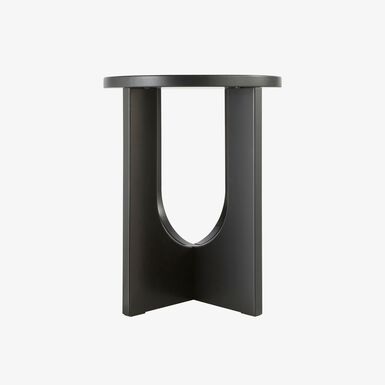 Mesa auxiliar de madera DM negra Camelia &Oslash;40x51cm