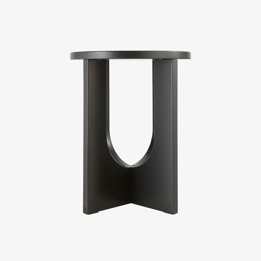 Mesa auxiliar de madera DM negra Camelia &Oslash;40x51cm