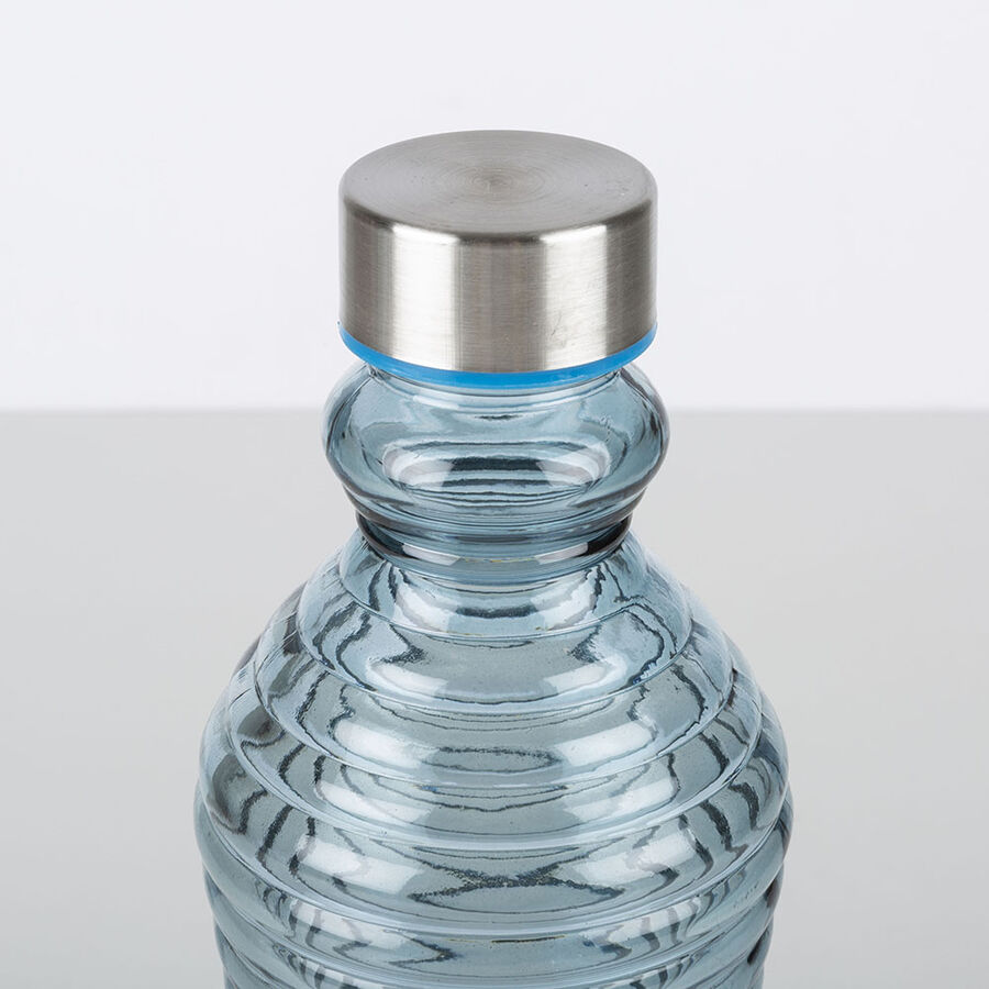 Botella de cristal azul Rustik 1L