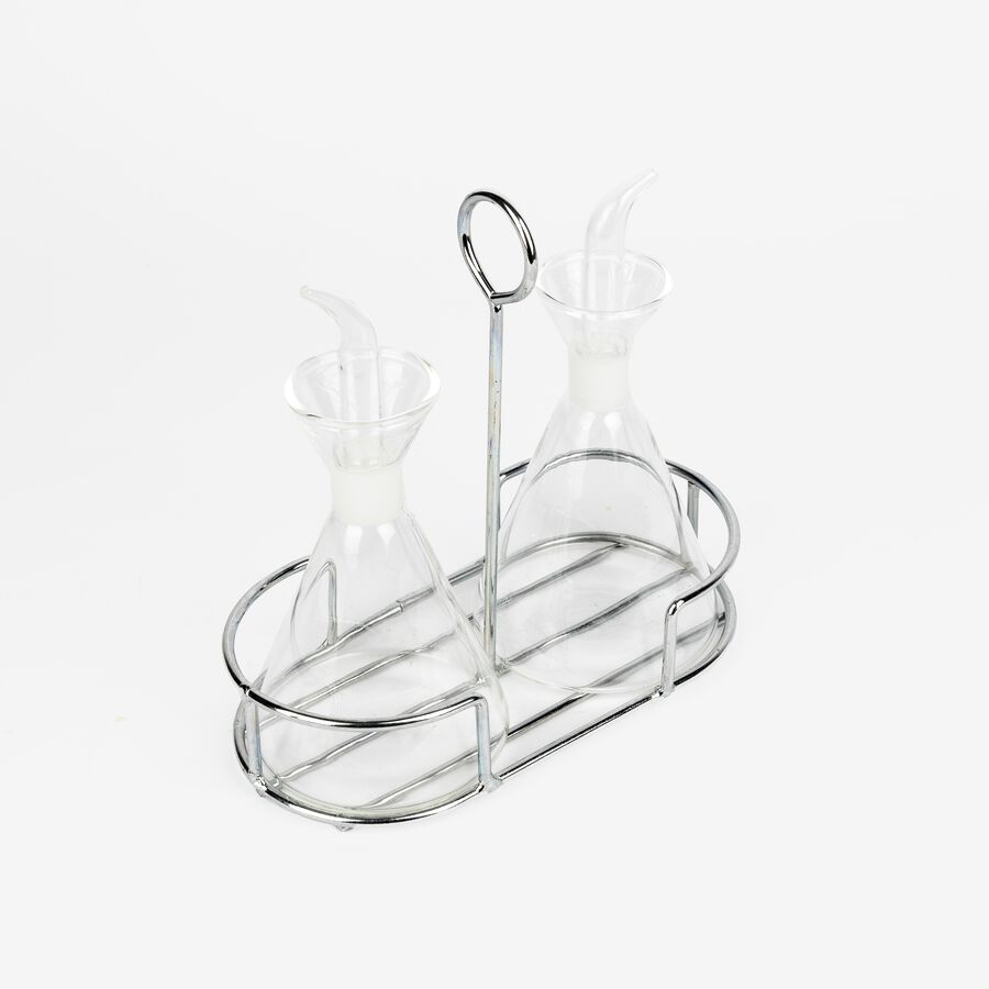 Set de aceitera y vinagrera con soporte Matraz