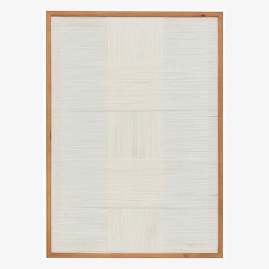 Lienzo con marco de tejido beige Lysia 50x70cm