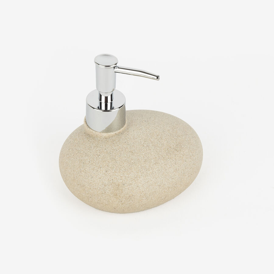 Dispensador de jabón de baño de poliresina Clear Stone 13x10x11cm
