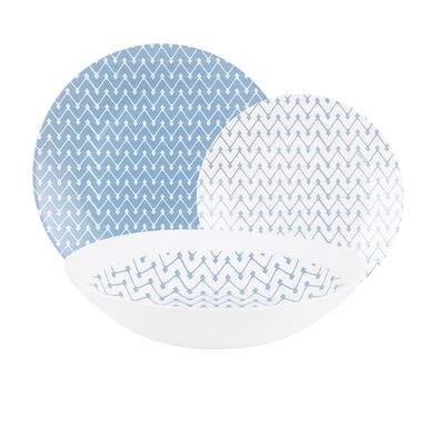 Vajilla de 18 piezas  de arcopal Azulea