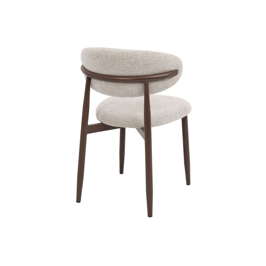 Silla de comedor efecto madera marfil Martina 54x52x76cm Clau&Chloe