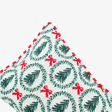Funda de coj&iacute;n con coronas navide&ntilde;as Merry 50x35cm