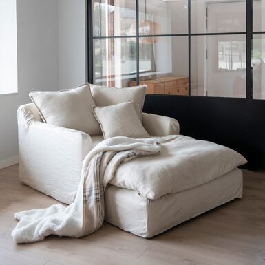 Loveseat crema Benedetta 115x170cm Clau&Chloe