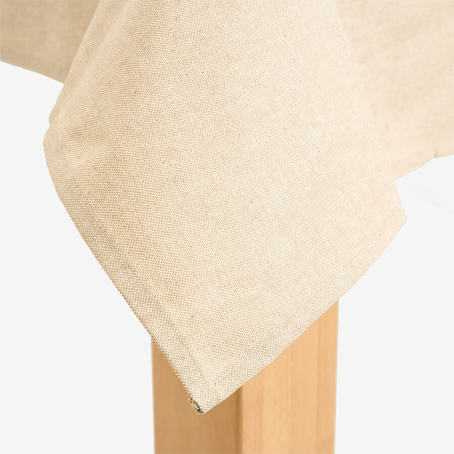 Mantel resinado beige Polo 140x140cm