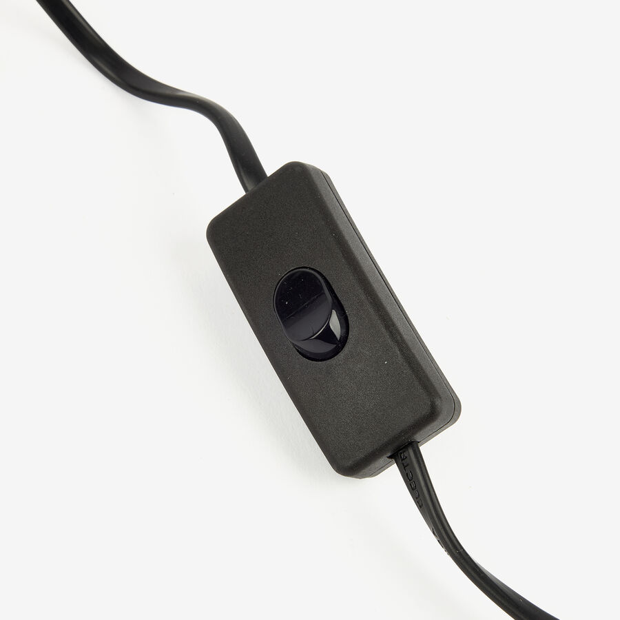 L&aacute;mpara de mesa negra de metal y madera Flexo &Oslash;14x36cm