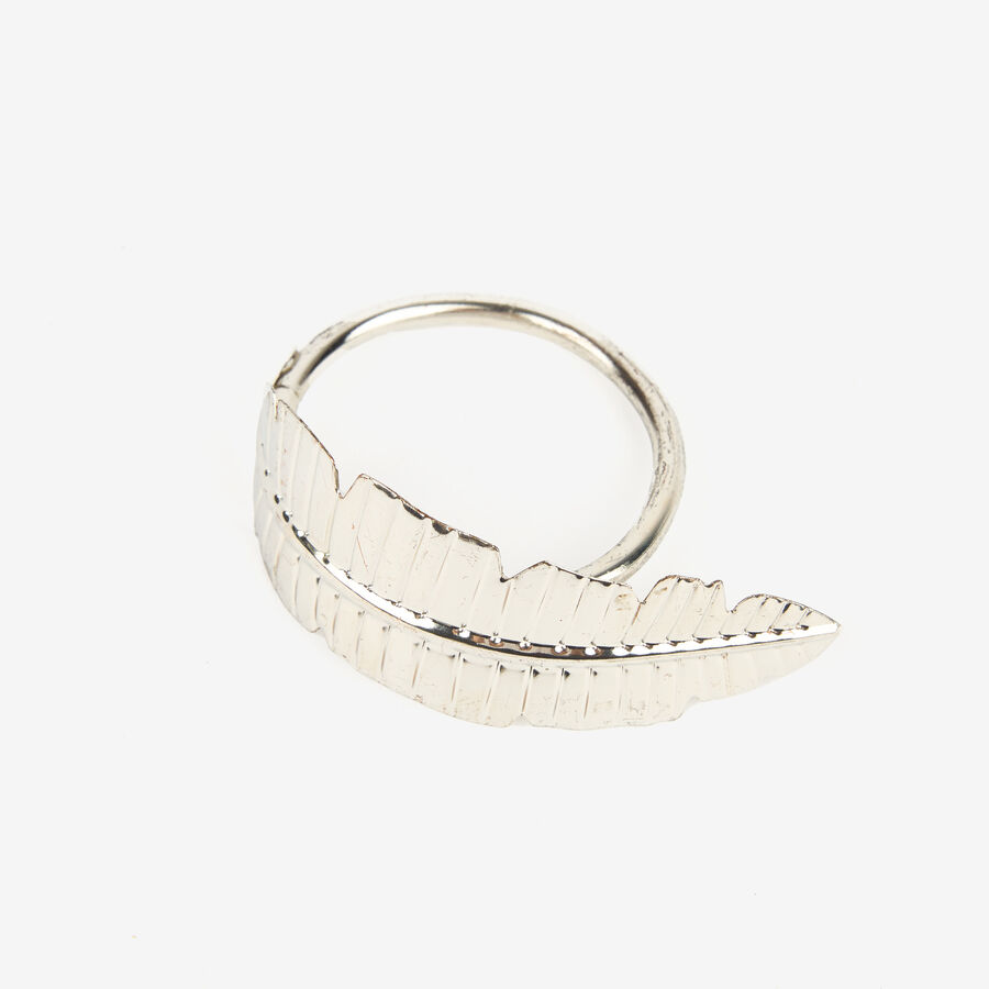 Set de 4 servilleteros de metal plateados