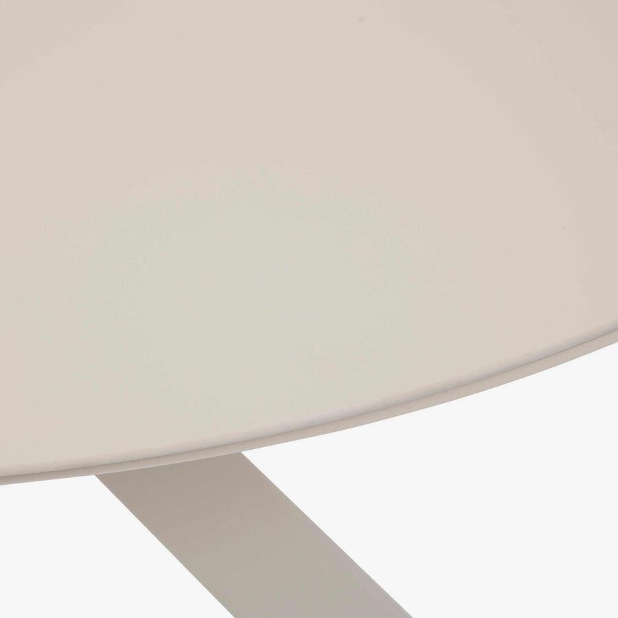 Mesa de comedor de jard&iacute;n de aluminio crema Oryxa &Oslash;130x75cm