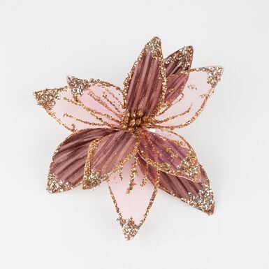 Adorno colgante Flor rosa 20cm