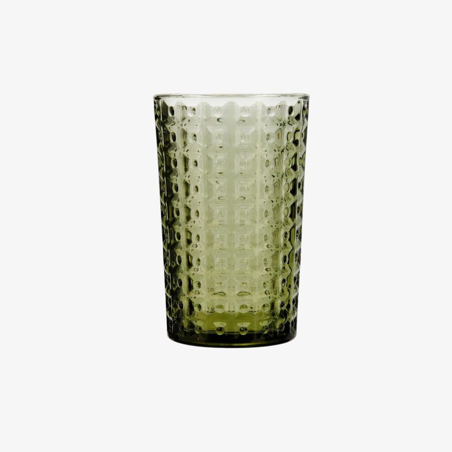 Vaso alto de vidrio verde Forea 35cl