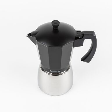Cafetera de aluminio para 9 tazas apta para inducción